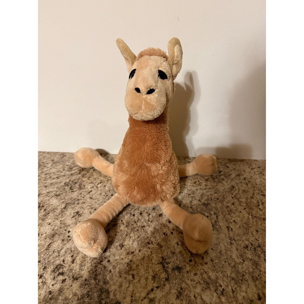 Vintage GUND Llama Alpaca Plush Stuffed Animal Tan Cream Long Legs 30788